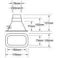 Přívod vzduchu Sandtler 176 x 105mm - průměr 63/76mm