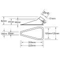 Přívod vzduchu Sandtler 225 x 125mm - průměr 51/63mm - černý