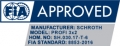 Bezpečnostní pás Schroth Profi 3x2 6-bodový červený - karabina (FIA homologace)