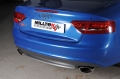 Catback výfuk Milltek Audi S5 B8 Coupe/Cabriolet 3.0 TFSI S-tronic (09-11) - verze bez rezonátoru Race - koncovky leštěné Oval