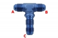 T rozbočovač s upínací hlavou (bulkhead) 3x D-06 (AN6) 9/16"x18-UNF