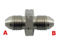 Propojovací adaptér rovný D-03 (AN3) 3/8"x24-UNF - D-03 (AN3) 3/8"x24-UNF - samec - nerezový