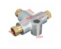 Téčko s výstupy 3x trubka 3/16" (4,75mm) se závity M10 x 1.0 s držákem