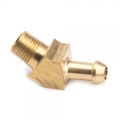 Fitinka 1/8"-NPT koleno 45° na hadici 6mm (1/4") - mosazná