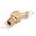 Fitinka 1/8"-NPT koleno 45° na hadici 6mm (1/4") - mosazná