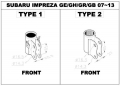 Kompletní výškově a tuhostně stavitelný podvozek D2 Racing série Super Sport pro Subaru Impreza GE/GH/GR/GB Type1 (07-13)