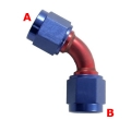 Spojovací fitinka koleno 45° D-10 (AN10) 7/8"x14-UNF - D-10 (AN10) 7/8"x14-UNF samice-samice