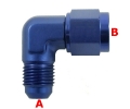 Spojovací fitinka koleno 90° D-06 (AN6) 9/16"x18-UNF - D-06 (AN6) 9/16"x18-UNF samec-samice