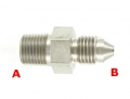 Propojovací adaptér rovný D-03 (AN3) 3/8"x24-UNF - 1/8"-NPT - samec - nerezový