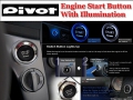 Startovací tlačítko Pivot - Start engine - červené podsvícení
