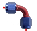 Spojovací fitinka koleno 90° D-10 (AN10) 7/8"x14-UNF - D-10 (AN10) 7/8"x14-UNF samice-samice
