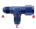 T rozbočovač 3x D-08 (AN8) 3/4"x16-UNF - 2x samec + 1x samice