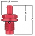 Odvětrávací ventil do nádrže D-06 (9/16"x18-UNF) s vývodem na hadici 7mm