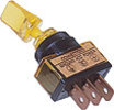 Vypínač 12mm 20A / 12V žluté podsvícení - on/off