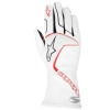 Závodní rukavice Alpinestars Tech 1 Race - bílé/červené