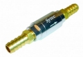 Zpětný ventil celo hliníkový Sytec - hadice 10mm - stříbrný