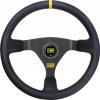 Volant OMP WRC 350mm - černý/černý - kůže
