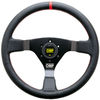 Volant OMP WRC 350mm - černý/černý - kůže