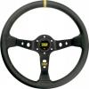 Volant OMP Corsica 350mm - černý/černý - kůže