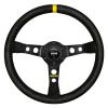 Volant Momo Modell 07 350mm - černý/černý - semiš