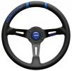 Volant Momo Drifting 330mm - černý/modrý - kůže