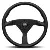 Volant Momo Montecarlo 350mm - černý/černý - kůže