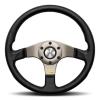 Volant Momo Tuner 320mm - černý/antracit - kůže (homologace)