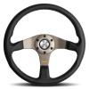 Volant Momo Tuner 350mm - černý/antracit - kůže (homologace)