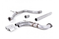 Catback výfuk Milltek Seat Leon 5F FR 2.0 TDI 184PS SC 5dv. manual/DSG (13-) - verze bez rezonátoru - koncovka leštěná