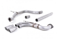 Catback výfuk Milltek Seat Leon 5F FR 2.0 TDI 184PS SC 5dv. manual/DSG (13-) - verze bez rezonátoru - koncovka titanová