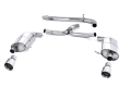 Catback výfuk Milltek VW Golf 7 2.0 TFSI Alltrack/Kombi 4-Motion (16-) - verze bez rezonátoru - koncovky černé