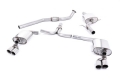 Catback výfuk Milltek Audi A4 B8 2.0 TFSI S-line 2WD/Quattro manuál Sedan/Avant (08-11) - verze s rezonátorem - koncovky leštěné Quad (homologace)