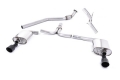 Catback výfuk Milltek Audi A4 B8 2.0 TFSI S-line 2WD/Quattro manuál Sedan/Avant (08-11) - verze bez rezonátoru - koncovky černé Dual