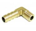 Fitinka 1/8"-NPT koleno 90° na hadici 6mm (1/4") - mosazná
