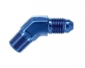 Redukční fitinka koleno 45° D-06 (AN6) 9/16"x18-UNF - 3/8"-NPT