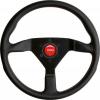 Volant Momo Montecarlo 350mm - černý/červený - kůže