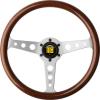 Volant Momo Heritage Line Indy 350mm - stříbrný/dřevěný