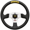 Volant Momo Competition Evo 320mm - černý/stříbrný - kůže