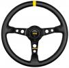 Volant Momo Modell 07 350mm - černý/černý - kůže