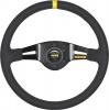 Volant Momo Modell 03 350mm - černý/černý - semiš
