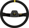Volant Momo Modell 02 350mm - černý/černý - semiš
