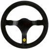 Volant Momo Modell 31 340mm - černý/černý - semiš