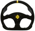 Volant Momo Modell 30/30 320mm - černý/černý - semiš (bez tlačítek)