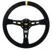 Volant OMP RS 350mm - černý/šedý - semiš 