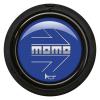 Tlačítko klaksonu Momo pro sportovní volant - modré/stříbrné