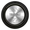 Tlačítko klaksonu Momo pro sportovní volant - stříbrné/stříbrné