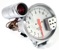 Přídavný budík Type-R - tachometr (125mm) se shift lightem - bílý/stříbrný