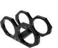 Držák externí palivové pumpy duální 2x 60mm - celo hliníkový - černý