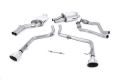 Catback výfuk Milltek Audi S5 B8 Coupe/Cabriolet 3.0 TFSI S-tronic (09-11) - verze bez rezonátoru Race - koncovky leštěné Oval