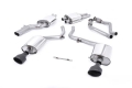 Catback výfuk Milltek Audi S4 B8 3.0 V6 Supercharged (09-12) - verze s rezonátorem - koncovky černé Oval (homologace)